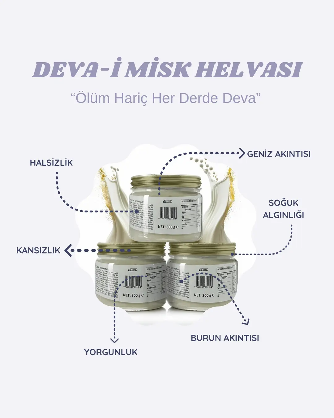 Deva-i Misk Helvası 300 g (Kavanoz)