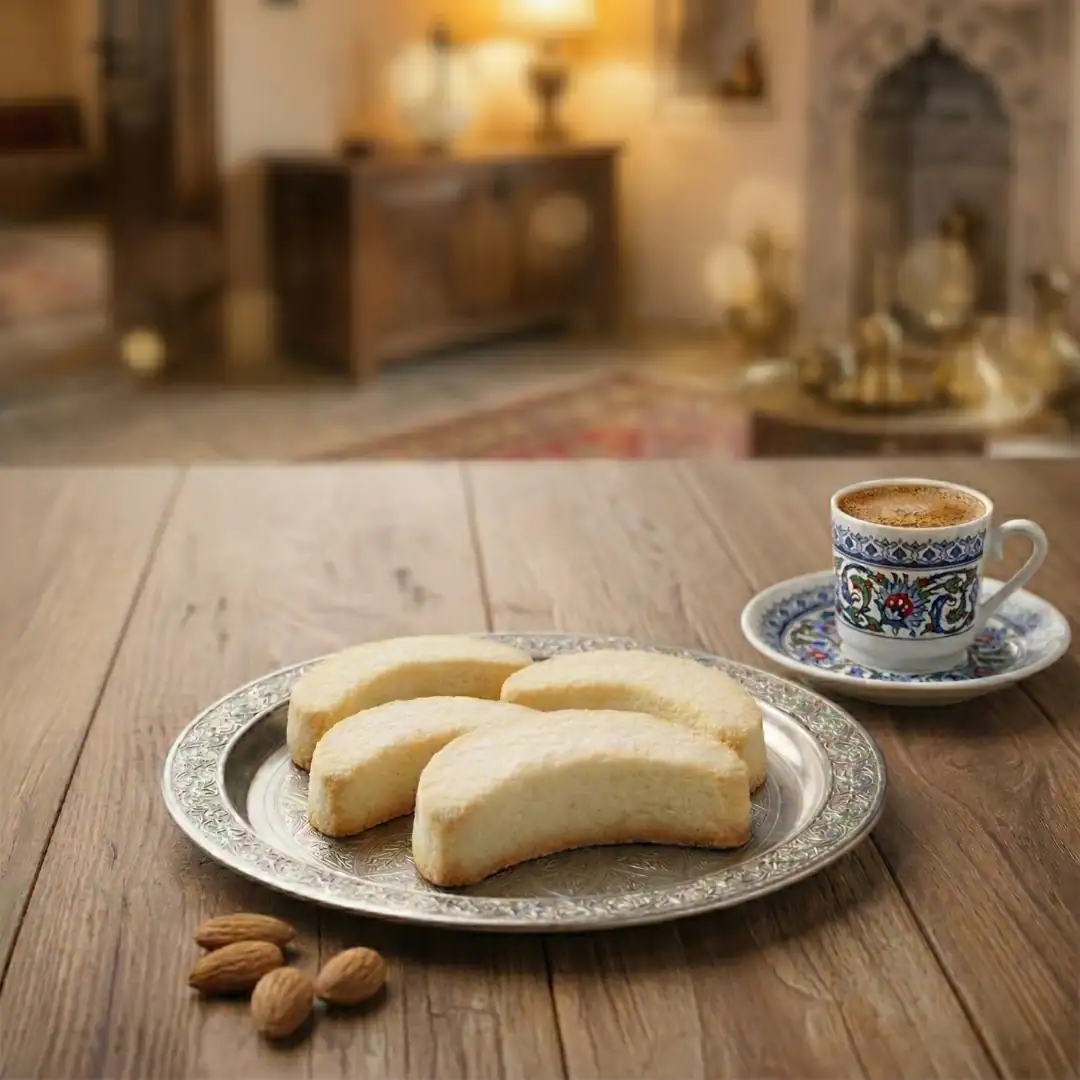 Pudra Şekersiz Ay Kesim %100 Tereyağlı Kavala Kurabiyesi 500gr