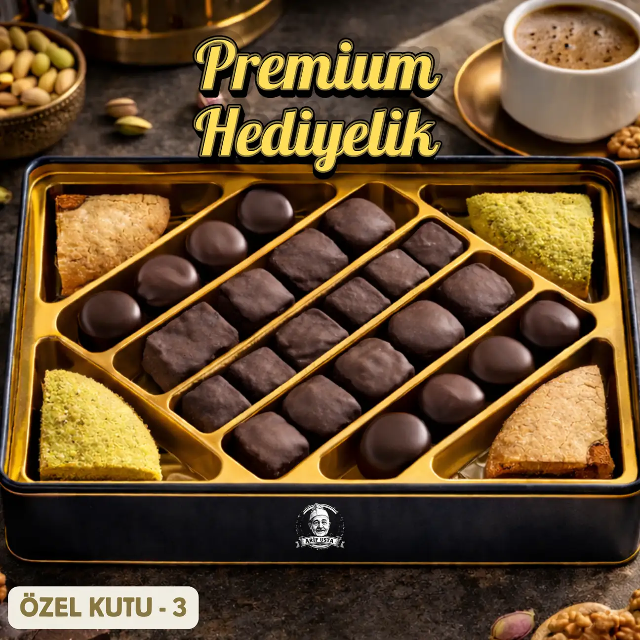Hediyelik Teneke Kutu - Kurabiyeci Dede